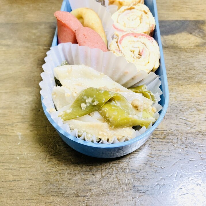 お弁当レシピ　長ねぎの胡麻和え